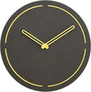 Stephanie Imports Modern Minimalist Dark Concrete Gray Silent Wall Clock (Yellow) by CozyNest Decor