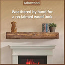 Handmade Fireplace Mantel Shelf 48", Extra Wide Rustic Wood Mantles for Over Fireplace, Wall Mounted Floating Mantel Shelves for Living Room Decor (Dark Rustic, 48Lx6Hx8D) by CozyNest Decor