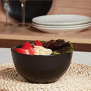 ONEMORE Cereal Bowls Set of 6, 28 oz Large Soup Bowls for Kitchen 6 inch Ceramic Salad Bowls Microwave Dishwasher Safe Deep Serving Bowl Set for Salad Dessert Rice, Black by CozyNest Decor
