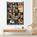 Custom Tapestry For Wall Bedroom Custom Backdrop Personalized Image Text Photo Customized Funny Tapestry Banners And Signs Multiple Pictures Vertical Tapestrys by CozyNest Decor