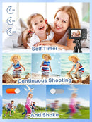 Digital Camera, 44MP Full HD 1080P Point and Shoot Camera with 64GB Card, Anti Shake 16X Zoom Compact Volg Cameras, Portable Small Camara Gift for Kids, Ages Teen Girl Boy - Black by TinyTreasures Baby Boutique