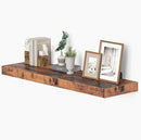 10 inches Deep Floating Shelves 36 inch Long, Sing Shelves for Wall Heavy Duty for Bedroom, Bathroom, Living Room, Kitchen, Office, Farmhouse Shelf Home Decor, Set of 1, Rustic Brown by CozyNest Decor