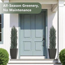 THE BLOOM TIMES 5ft Topiary Trees Artificial Outdoor – UV Resistant Faux Cedar Pine Cypress Bushes and Shrubs, Fake Potted Plants for Front Porch Outside Planter Patio Decor, Set of 2 (5 Foot) by GreenHaven Gardens
