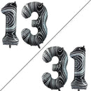 GOER Number 13 Balloons for 13th Birthday Sweet 13 Party Decorations,42 Inch Jumbo Foil Helium 31 Balloons for 31st Birthday Party Decoration (Marble Black) by TinyTreasures Baby Boutique