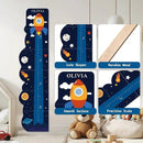 Personalized Name Growth Chart for Wall, Rocket Wood Height Chart for Kids, Height Measurement for Wall, Boy Girls Height Wall Chart Growth Measuring Ruler, Toddler Playroom Decor by CozyNest Decor