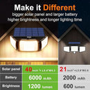 intelamp Solar Flood Lights Outdoor Waterproof, 6000mAh 1200LM Solar Powered Dual Motion Sensor LED Warm Lighting Dusk to Dawn Security Floodlight Exterior with Remote for Outside Garden House Patio by GreenHaven Gardens