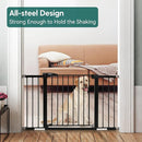 Babelio Metal Baby Gate, 29-48" Auto Close Easy Install Pet Gate, Extra Wide Walk Thru Child Safety Gate, Pressure Mounted Dog Gate for Doorways and Stairs, with Y Spindle Rods, Black by TinyTreasures Baby Boutique