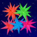 Mega-L Glow Glow in The Dark Party Supplies, 5 Pcs Neon Star Balloons Kit – Neon Foil Explosion & 12 pt Cone Balloons for Arches/Garlands. Perfect for Birthday, Wedding, Anniversary, Graduation Party by TinyTreasures Baby Boutique