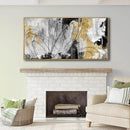 YJYart Abstract Wall Art Office Decor Gold Wall Decor for Living Room Black and White Artwork Line Art Frame Room Decor for Bedroom 24X48 Inch by CozyNest Decor