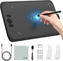 Drawing Tablet,UGEE M808 10x6 Inch, 8192 Levels Pressure, Battery-Free Stylus, 8 Shortcut Keys, Digital Art Tablet for Drawing, Design, Online Teaching, Mac/Windows/Chrome Os/Android, Black by TinyTreasures Baby Boutique