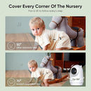 bonoch Add-on Baby Camera Unit for BBM01/ BBM03/ BBM05, 720p HD Video Baby Monitor Camera No WiFi, Security Split-Screen, Auto Night Vision, 4X Zoom, 2-Way Audio, Temperature Sensor, 8 Lullabies by TinyTreasures Baby Boutique