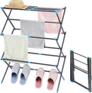 APEXCHASER Clothes Drying Rack, 3-Tier Laundry Drying Rack for Clothes, Expandable Metal Clothing Dryer, Collapsible Towel Rack, Air Drying Rack, Graphite by TinyTreasures Baby Boutique
