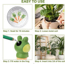 DEAYOU 4 Pack Terracotta Self Watering Spikes, Frog Shaped Plant Watering Stakes, Slow Release Automatic Watering Device Garden Waterer for Indoor and Outdoor Plants, Vacation Plants by GreenHaven Gardens