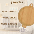 Crib Mobile Motor with Music Box, Baby Mobile for Crib with 12 Classic Lullabies & Rotating Function, Wooden Design Crib Mobile with Music by TinyTreasures Baby Boutique