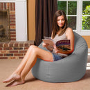 Posh Creations Bean Bag Chair for Kids, Teens, and Adults Includes Removable and Machine Washable Cover, Solid Gray, 48in - X-Large by TinyTreasures Baby Boutique