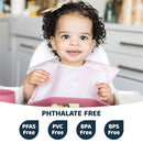 Tiny Twinkle Mess Proof Baby Bibs for Eating - Waterproof, Wipeable Bibs - Toddler Bibs - Travel Friendly - PFAS, PVC, BPA, Phthalate Free - Baby Food Bibs(5 Pack, Girl Spring) by TinyTreasures Baby Boutique