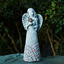 Angel Garden Statues Outdoor Solar Decor Gifts for Women Cross Praying for Cemetery Backyard Lawn Yard Decoration（10.24inch） by GreenHaven Gardens