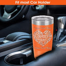 Personalized Gifts, Travel Coffee Mug, Engraved Tumbler with Names and Text, Personalized Cups Double Walled Insulated Coffee Cup for Travel, Work, Gym, Gift for Her, (Orange, 20oz) by TinyTreasures Baby Boutique