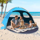 NXONE Beach Tent Sun Shade Shelter for 3/4/6 Person Person with UV Protection, Extended Floor, 3 Mesh Roll Up Windows & 8.0/8.5mm Fiberglass Rods丨Carry Bag Included by TinyTreasures Baby Boutique