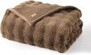 EVERGRACE Ultra Soft Luxury Fluffy Faux Rabbit Fur Throw Blanket, Thick Warm Fuzzy Blankets for Bed, Cozy Plush Reversible Blanket for Couch, Chair, Sofa, Natural Tan, 50x60 Inches, 870 GSM by CozyNest Decor