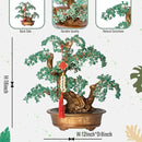 Green Aventurine Gemstone Crystal Bonsai Tree of Life（1,350 Gemstone Count） Large Feng Shui Money Chakra Tree for Luck and Wealth Desk Decoration 20 Inches by GreenHaven Gardens
