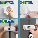 5 Pack Fridge Locks for Kids, QYESWHSR Child Proof Refrigerator Lock with Sticky Adhesive Pads, Fridge Child Locks, RV Refrigerator Door Latch, Oven Lock Safety to Keep Door Closed White by TinyTreasures Baby Boutique