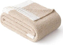 MIULEE Beige Super Soft Throw Blanket for Bed, Twin Size Cozy Fluffy Warm Blankets Knit Blankets for Couch, Sofa, Chair, Living Room, Camping, Picnic, 60 x 80 inch by CozyNest Decor