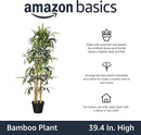 Amazon Basics Artificial Fake Bamboo Plant with Plastic Planter Pot, 39.4", Green by GreenHaven Gardens