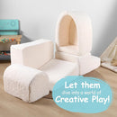 Foam Climbing Blocks - Climbing Toys for Toddlers 1-3 Inside - Soft Play Set for Babies - Indoor Activity Soft Playset for Baby 6-12 Months - Sherpa Fabric - 5 PCS - Balls NOT Included by TinyTreasures Baby Boutique