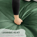 4FT Bean Bag Chair: Bean Bag with Velvet Cover, Fluffy and Comfy Bean Bag Chairs for Adults and Kids, Bean Bag Sofa Filled with High-Density Sponge for Gaming (Green) by CozyNest Decor