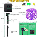 Purple Halloween Solar String Lights Outdoor, 2-Pack 80FT 200LED Solar Twinkle Light Waterproof, Copper Wire 8 Modes Purple Fairy Lights for Garden, Fence, Tree Decor, Halloween Decoration Outdoor by GreenHaven Gardens