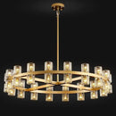 Modern 36" Gold Round Chandelier Light Fixture, K9 Crystal Chandeliers for Dining Room, Living Room, Dining Room Chandeliers Over Table, Chandelier for Bedroom, Foyer, Includes 36XG4 Bulbs by CozyNest Decor