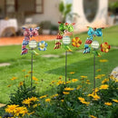 Set of 3 Owl Decorative Garden Stakes,Glow in The Dark Metal Yard Art,Waterproof Stakes Decorative for Outside,Metal Garden Decor for Mom,Women,Yard Lover by CozyNest Decor