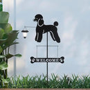 BAYN Solar Poodle Garden Stakes Decorative with a Lantern Dog Silhouette Welcome Sign Outdoor Garden Decor for Yard, Lawn, Patio, Pathway by CozyNest Decor