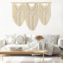 large macrame wall hanging - Boho Tapestry Macrame Wall Decor Art- Chic Bohemian Handmade Woven Tapestry Home Decoration for Bedroom Living Room Apartment Wedding Party - 43"x32" (Beige-Wood Bead) by CozyNest Decor