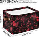 Storage Basket Cube Storage Bins Organizer Bag Collapsible Closet Shelf Baskets with handle for Baby Cloth Pet Toy Book 14.2×10.2×8.3 IN by TinyTreasures Baby Boutique