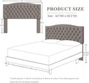 Velvet Upholstered Headboard Queen/Full Size Latest Model Wall Mount, Bed Frame Mount, Featuring High-Density Sponge Padding, Luxury Texture Easy Assembly Comfort and Style-Linen by CozyNest Decor