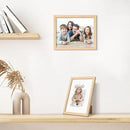 upsimples 8x10 Picture Frame, Natural Solid Wooden Picture Frames, Display 5x7 with Mat or 8 x 10 Without Mat, Wall or Tabletop, 1 Pack, Natural by CozyNest Decor
