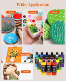 Acrylic Paint Set - 18 Colors, 8.45oz Large Bottles, Rich Pigmented Canvas Paint for Artists, Kids & Adults - Premium Non-toxic Art Supplies by TinyTreasures Baby Boutique