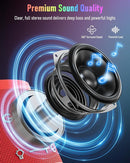 Portable Bluetooth Speaker Wireless with 9 Color Lights, 20H Playtime, Stereo Pairing, Deep Bass, IPX6 Waterproof, Bluetooth 5.3, Small Speaker for Home, Party, Outdoor, Camping, Beach, Gift by TinyTreasures Baby Boutique
