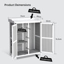 Outdoor Cabinet with Metal Tabletop Garden Potting Bench Table - Outdoor Garden Patio Wooden Storage Cabinet with Adjustable Shelf, Wooden Storage Cabinets, Weatherproof for Garden Patio Lawn by GreenHaven Gardens