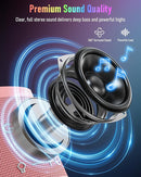 Portable Bluetooth Speaker Wireless with 9 Color Lights, 20H Playtime, Stereo Pairing, Deep Bass, IPX6 Waterproof, Bluetooth 5.3, Small Speaker for Home, Party, Outdoor, Camping, Beach, Gift by TinyTreasures Baby Boutique