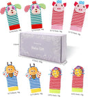BLOOBLOOMAX Sock rattles for Babies 0-24 Months Baby Animal Foot Finder Educational Toys by TinyTreasures Baby Boutique