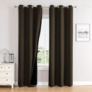 ChrisDowa 100% Blackout Curtains 84 inch Long for Bedroom with Black Liner, 2 Thick Layers Total Blackout Thermal Insulated Grommet Window Curtains 2 Panels Set (Brown, 38 x 84 Inch) by TinyTreasures Baby Boutique