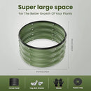ZXZYHFTY Round Galvanized Raised Garden Bed kit,Green Outdoor Garden Raised Planter Box, Round Large Metal Raised Garden Beds for Vegetable 2 * 2 * 1ft 3 Pcs by GreenHaven Gardens