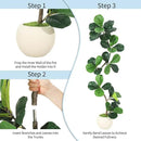 GarveeHome Fiddle Leaf Fig Artificial Tree with White Planter,5ft Faux Plants Indoor with Moss, Fake Rubber Tall Fake Floor Plant in Pot - Artificial Trees for Home Office Living Room Decor by CozyNest Decor