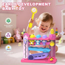 Toddler Musical Toys for 1+ Years Old Girls,Fine Motor Skills Developmental Baby Toy 12-18-24+ Months,Bilingual Toddler Learning Ball Drop Toy,Infant Birthday Gifts Toys for 1 2 Year Old Girl(Pink) by TinyTreasures Baby Boutique