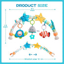Jollybaby Musical Bassinet Stroller Crib Mobile Toy for Baby 0-6-12 Months, Infant Clip On Arch Hanging Toy with Music, Montessori Sensory Nursery Mobiles Attachment Toy for Newborn Gift - Starfish by TinyTreasures Baby Boutique