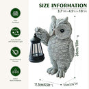 Garden Statues, owl Outdoor Figurines Decorated with Solar Lights, Unique Christmas Birthday Gifts for Moms, Grandmas, Women, Wives, Sisters (Grey Owl1) by CozyNest Decor