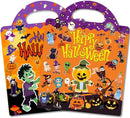 2 Set Halloween Reusable Sticker Books for Toddlers 3+, Halloween Stickers for Kids, Sticker Book for Toddlers 3+ Years, Halloweens Gifts for Kids Girls Boys by TinyTreasures Baby Boutique